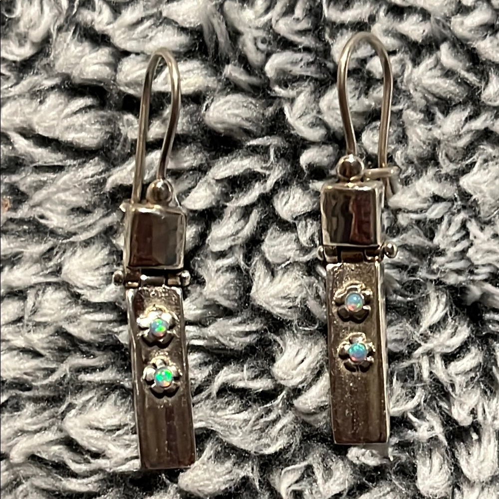 NWOT Sterling Earrings with Opal Accents